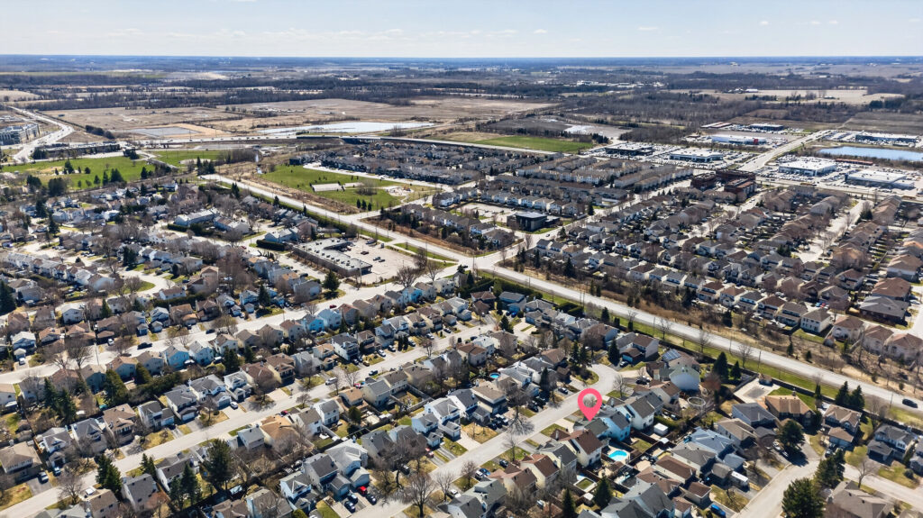 aerial view of barrhaven. Province in Ottawa. 30 peacock crescent property
