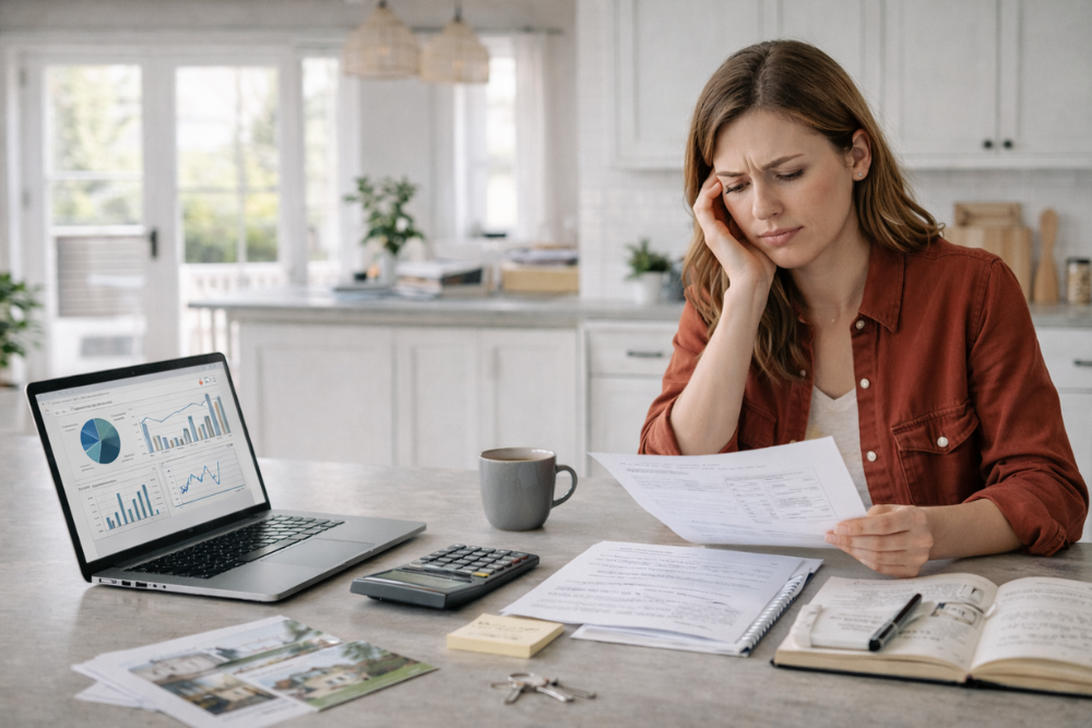 Close-up of a buyer person wearing a dark textured sweater with a blurred background