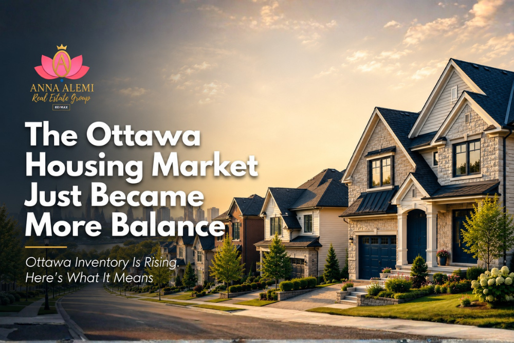 Ottawa housing market with modern suburban homes and growing residential neighborhood