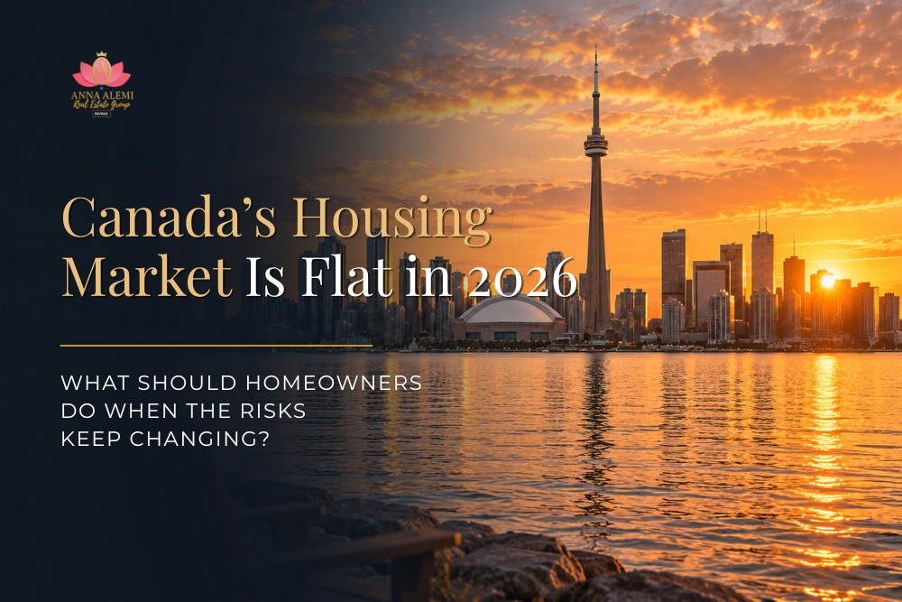 Canadian homes representing the flat housing market in 2026