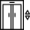 Elevators icon in black and white