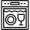 dishwasher icon in black and white