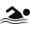 Indoor pool icon in black and white