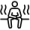 Sauna icon in black and white